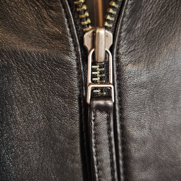 Daniel Black Leather Coat Mens XL - Picture 3 of 10